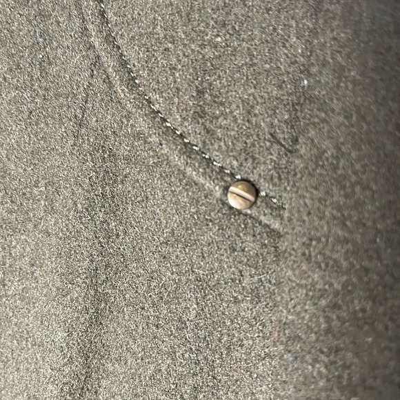 Kenneth Cole New York Pea Coat Size 6 Wool Blend Green Military Double Breasted - Picture 4 of 9